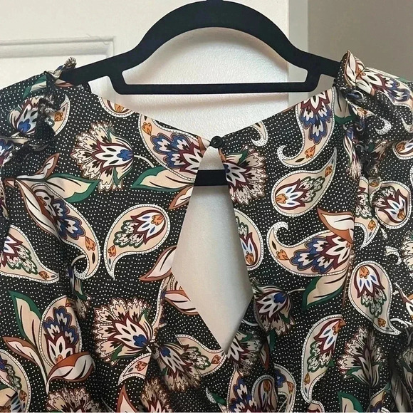 Maje Isley Wrap-effect Printed Satin Playsuit- Size 36; Like New without tags - Picture 16 of 16